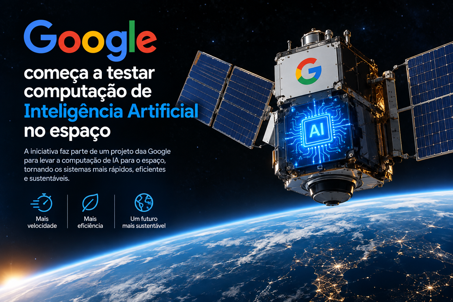 Google começa a testar computação de Inteligência Artificial no espaço – uniquetechmz