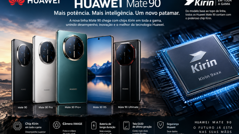 Huawei apresenta a nova linha Mate 90 com chips Kirin em toda a gama – uniquetechmz