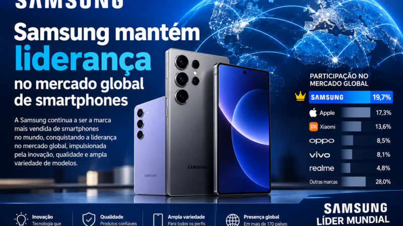 Samsung mantém liderança no mercado global de smartphones – uniquetechmz