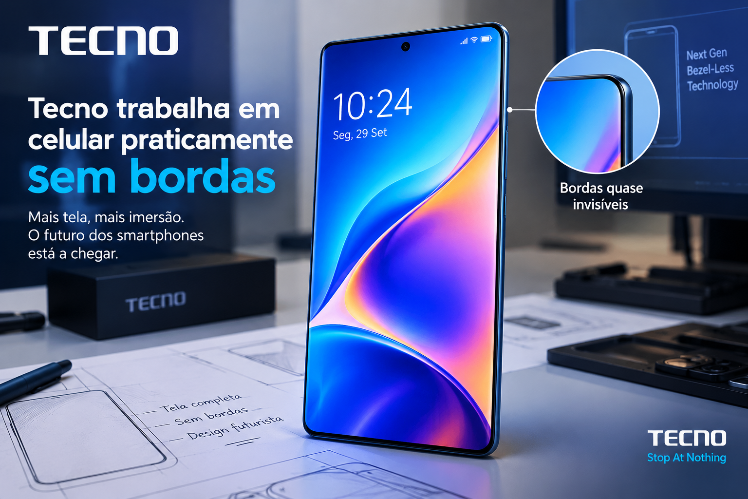 Tecno mostra em Berlim um telemóvel praticamente sem bordas – uniquetechmz